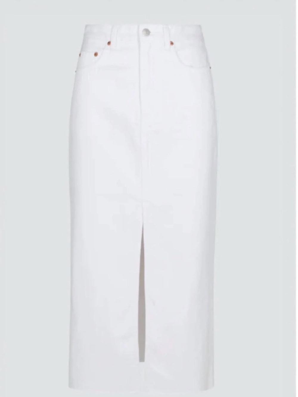 pistola White Midi Skirt with Front Slit - Picture 2 of 9